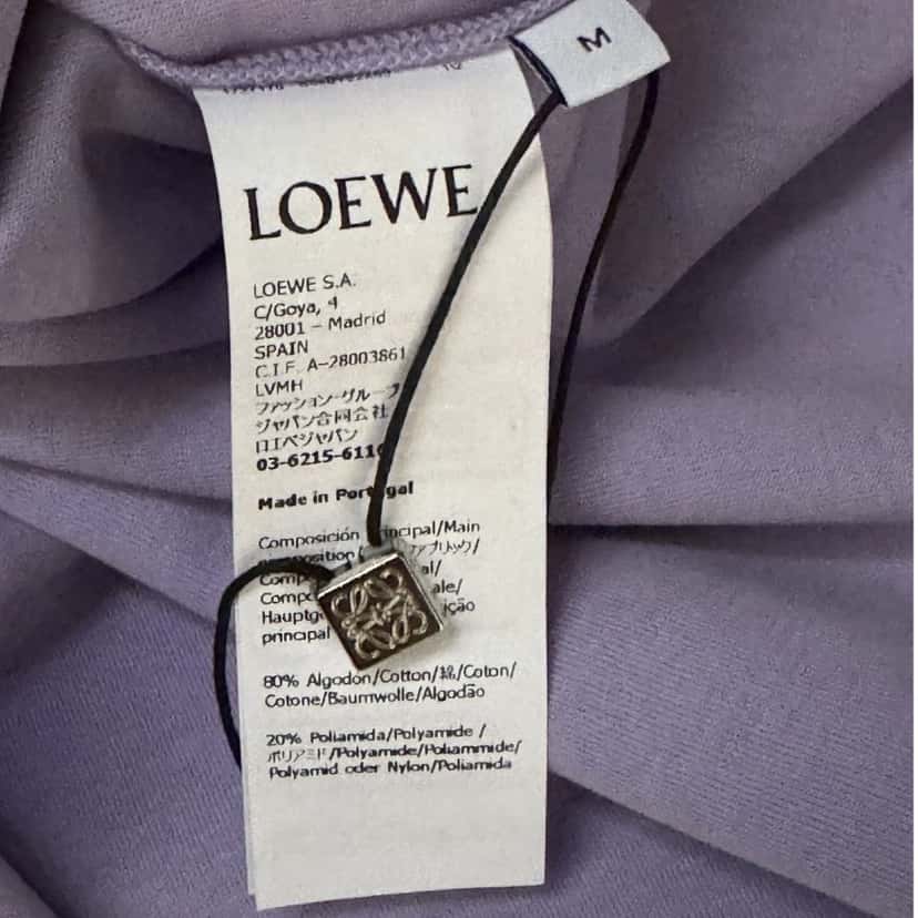 Loewe Loewe Anagram T-shirt Purple Cotton Never worn, with tag - Inside View