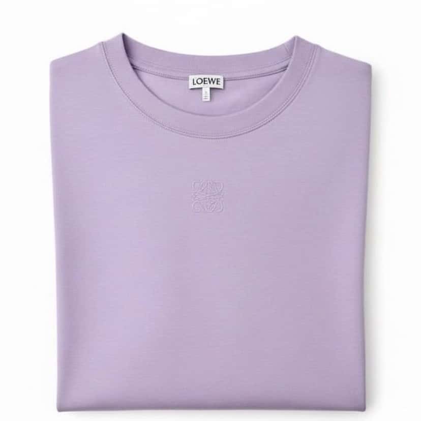 Loewe Loewe Anagram T-shirt Purple Cotton Never worn, with tag - Model View