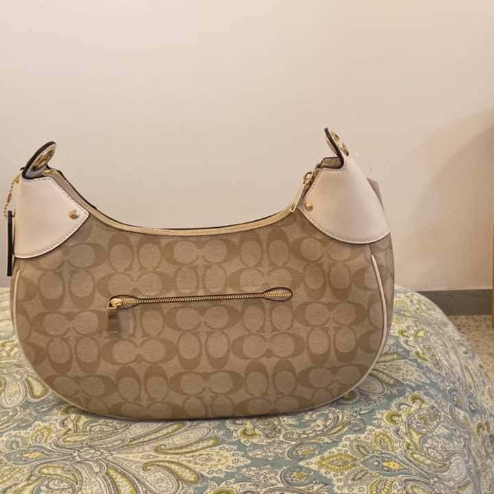 Coach Mara Hobo Beige Canvas Leather Never worn, with tag - Back View