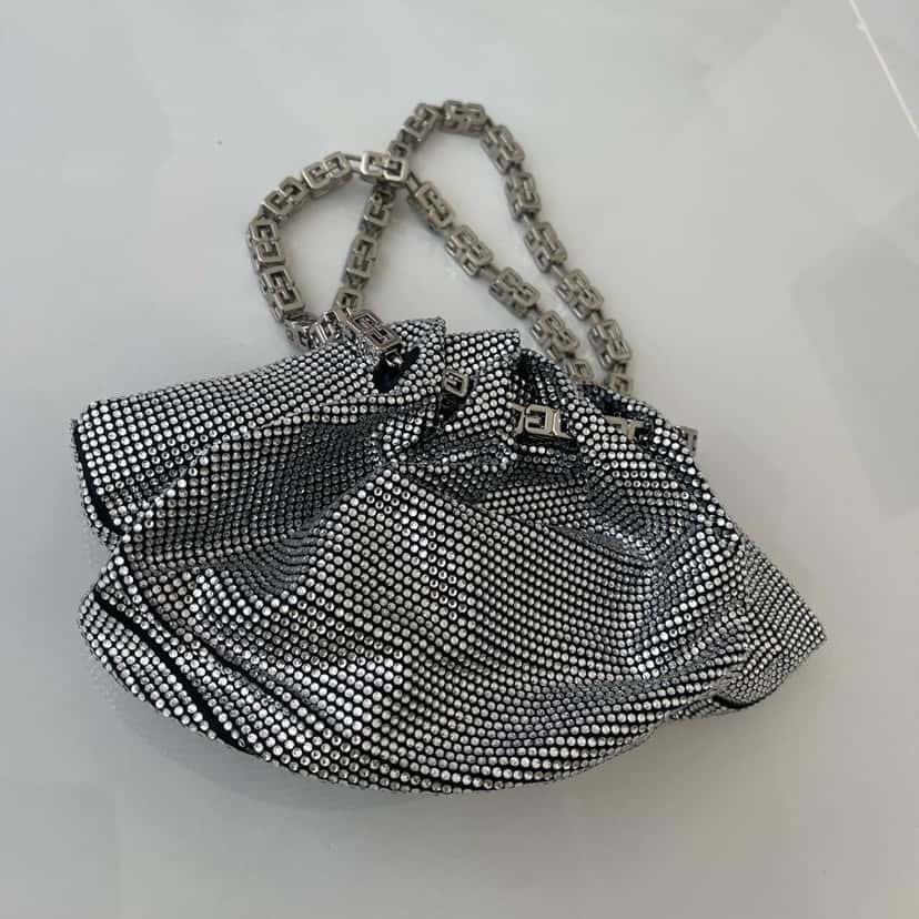 Givenchy Mini Kenny Bag Strass Silver Very good condition - Back View
