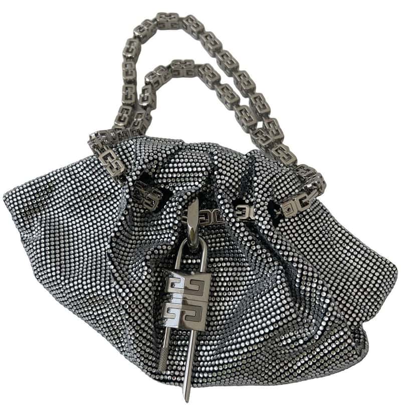 Givenchy Mini Kenny Bag Strass Silver Very good condition - Front View