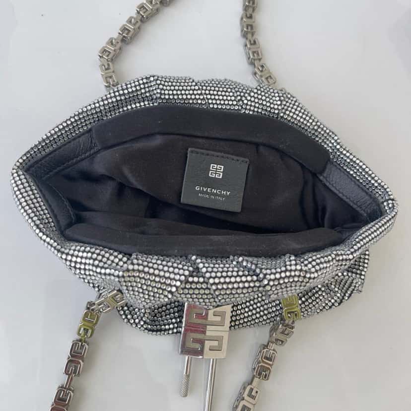 Givenchy Mini Kenny Bag Strass Silver Very good condition - Model View