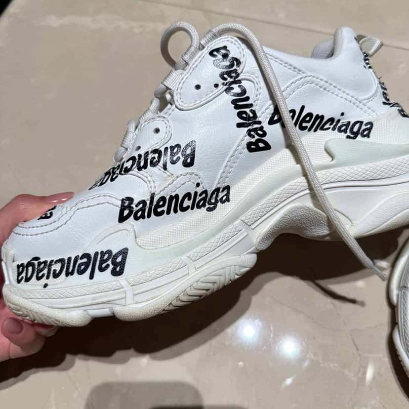 Balenciaga Triple S White Very good condition - Back View
