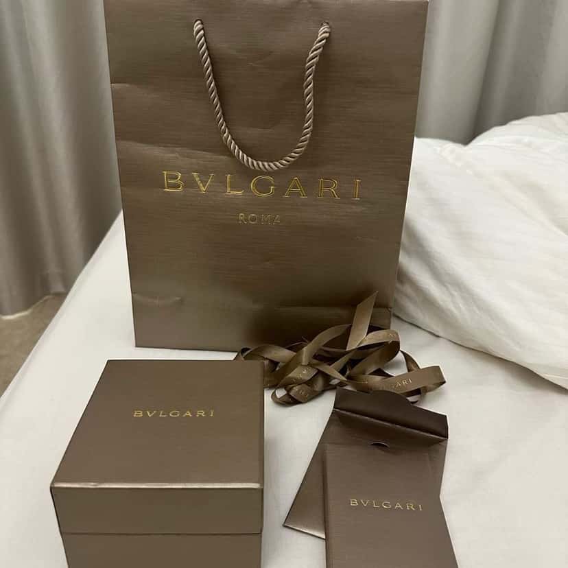 Bvlgari 18K Rose Gold Diamond Onyx Bracelet Other Gold Diamond Never worn - Back View