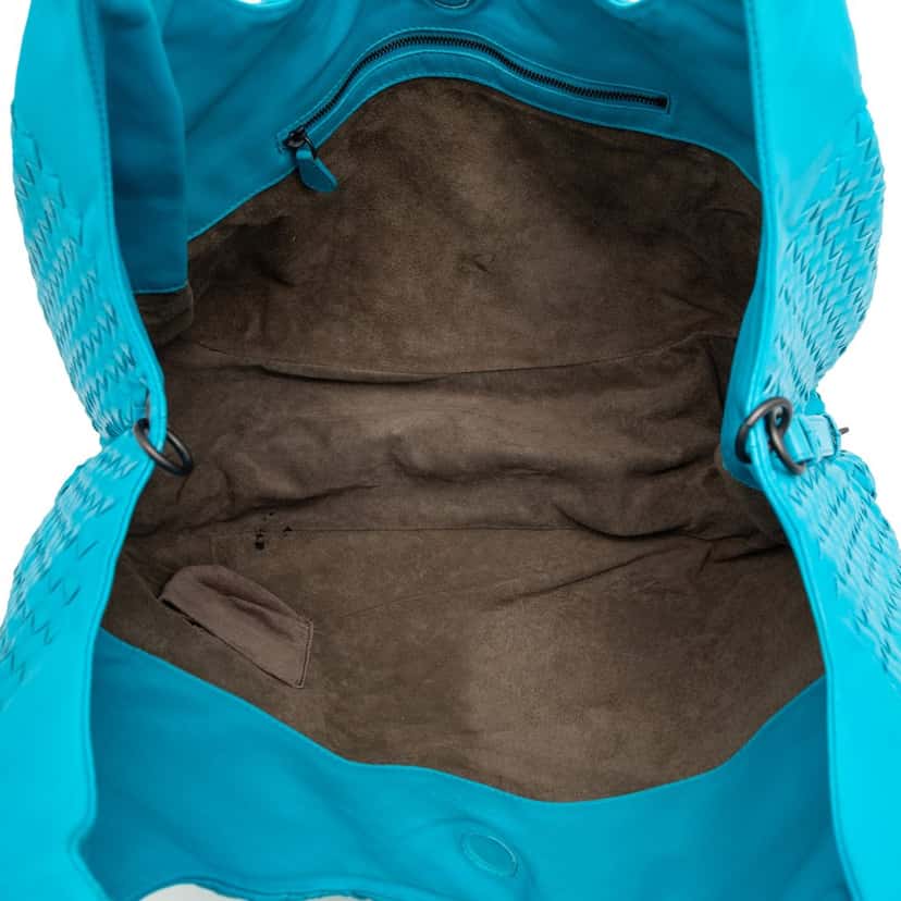 Bottega Veneta Large Nappa Intrecciato Campana Hobo Blue Leather Very good condition - Model View