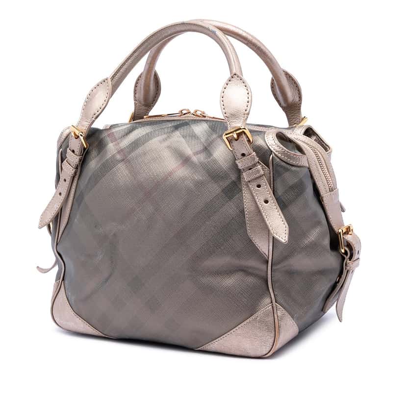 Burberry Smoke Check Coated Canvas Oakford Handbag Other Very good condition - Back View