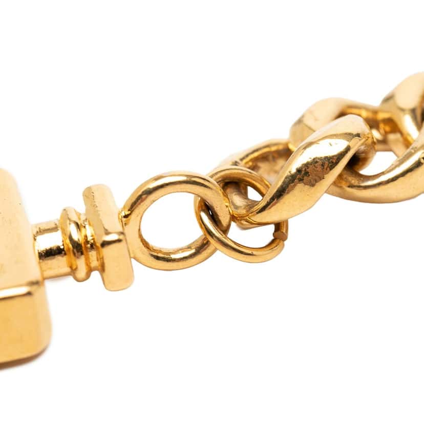 Chanel Gold Plated Perfume Bottle Charm Chain Belt Gold Metal Very good condition - Inside View