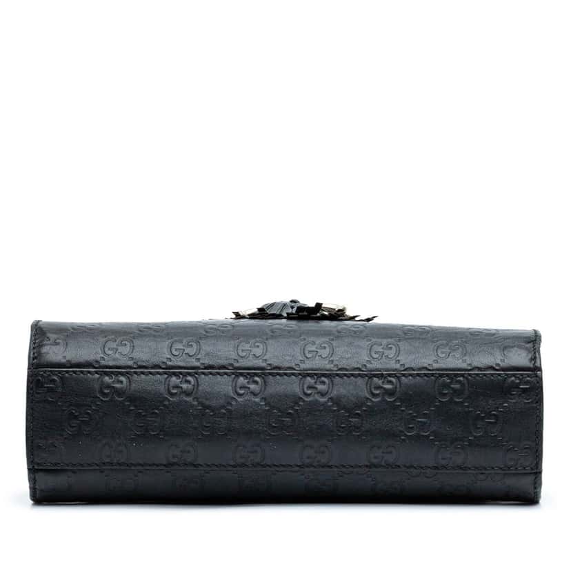Gucci Small Guccissima Emily Shoulder Bag Black Leather Very good condition - Inside View