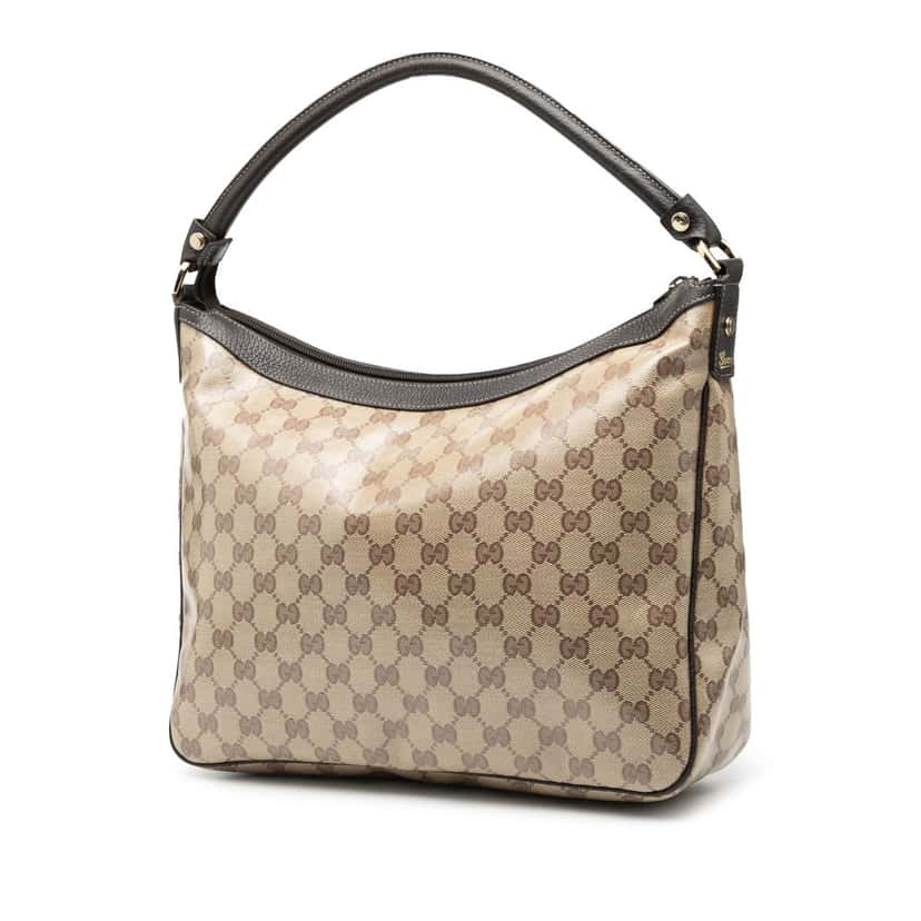 Gucci GG Crystal Abbey D Ring Handbag Beige Very good condition - Back View