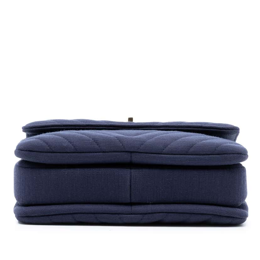 Chanel Small Chevron Jersey Trendy CC Top Handle Flap Blue Very good condition - Inside View