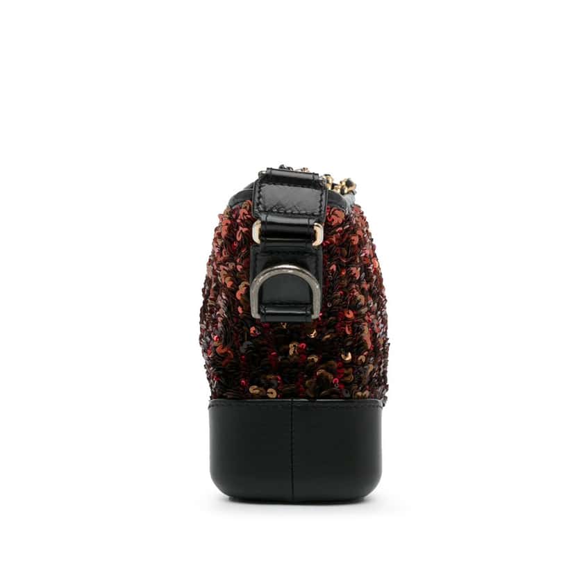 Chanel Small Sequin Gabrielle Crossbody Brown Leather Very good condition - Inside View