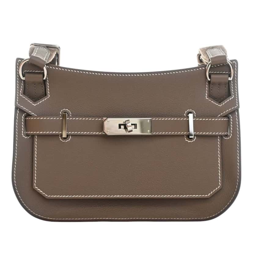 Hermès Mini Evercolor Jypsiere Brown Leather Very good condition - Front View