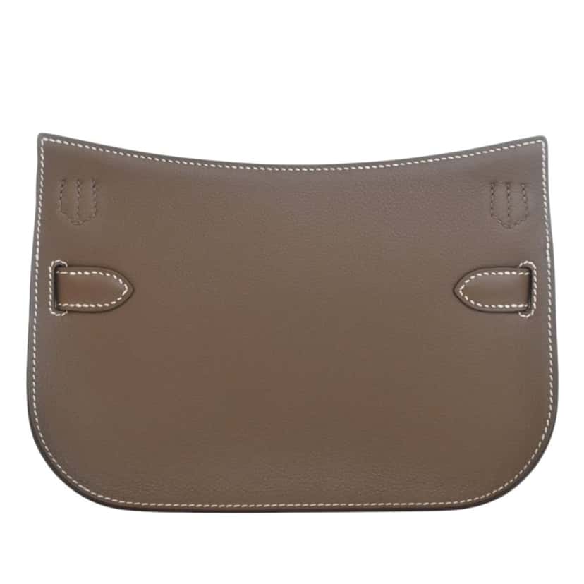 Hermès Mini Evercolor Jypsiere Brown Leather Very good condition - Back View