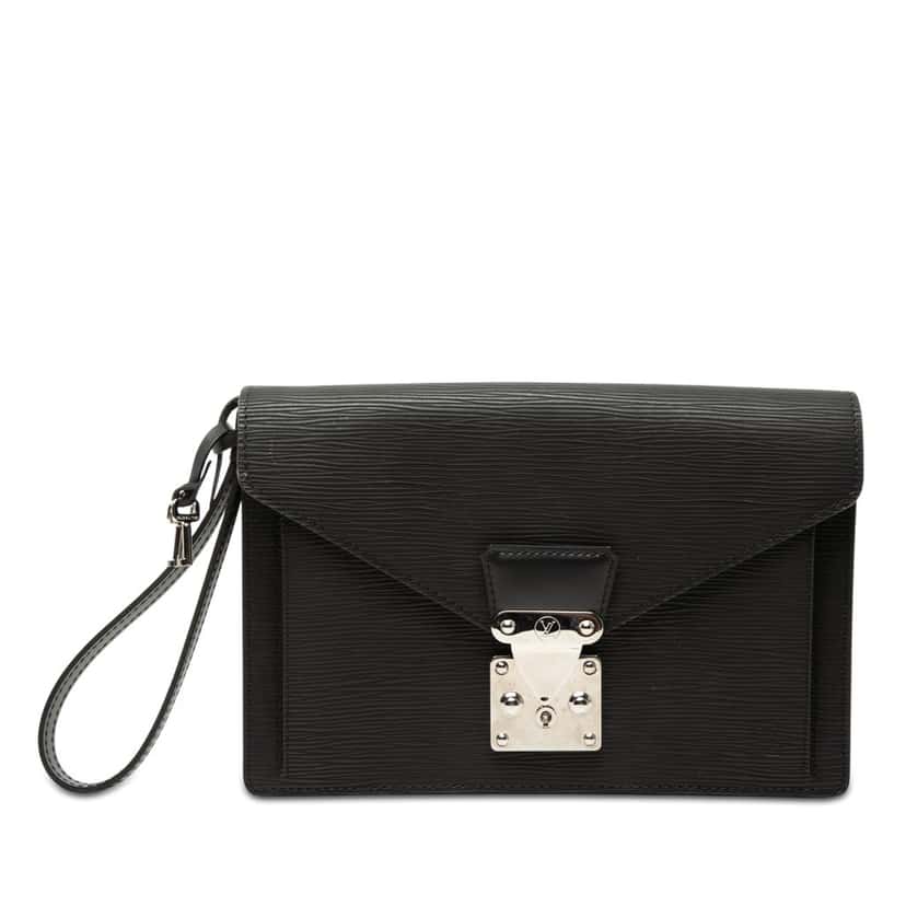 Louis Vuitton Epi Pochette Sellier Dragonne Black Leather Very good condition - Front View