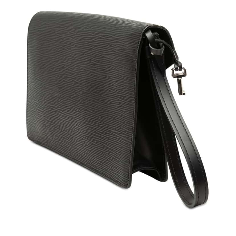 Louis Vuitton Epi Pochette Sellier Dragonne Black Leather Very good condition - Back View
