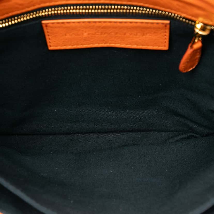 Balenciaga Lambskin Motocross Giant 12 Envelope Clutch Orange Leather Very good condition - Model View