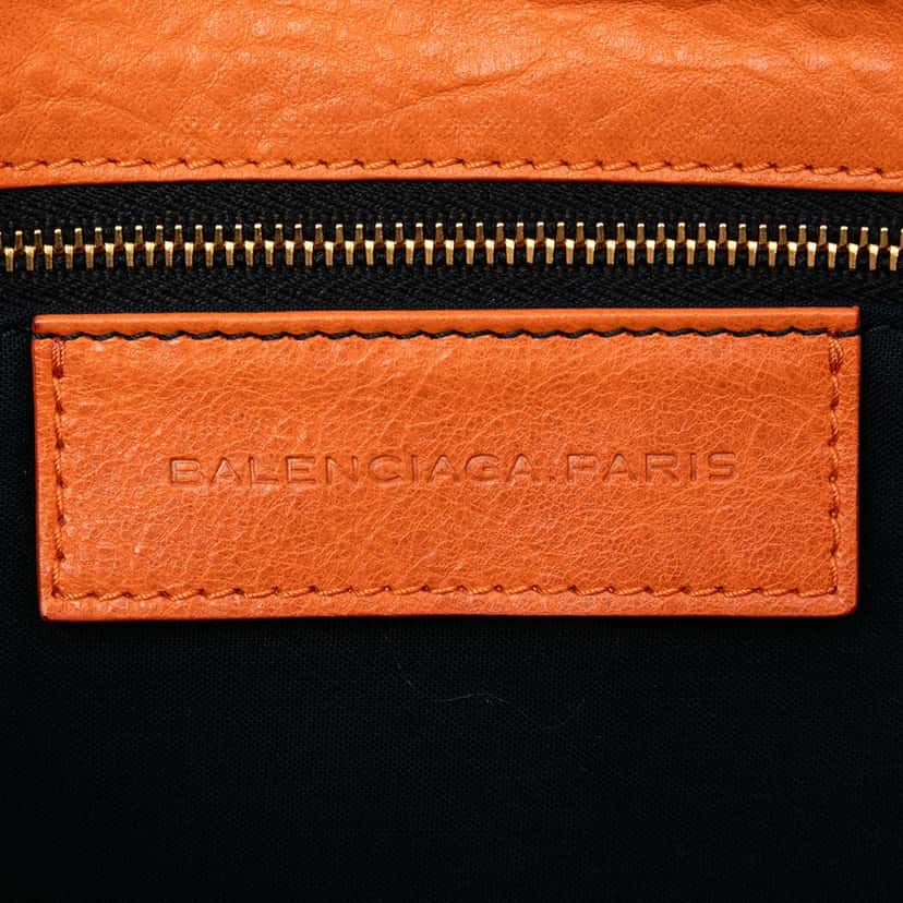 Balenciaga Lambskin Motocross Giant 12 Envelope Clutch Orange Leather Very good condition - Box View