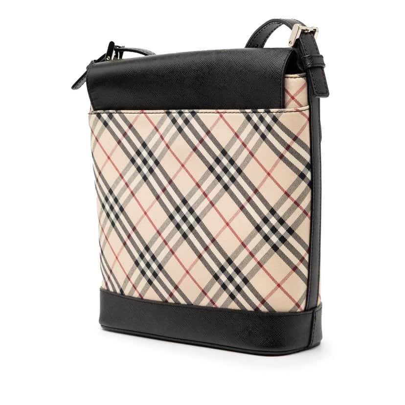 Burberry Nova Check Canvas Crossbody Beige Very good condition - Back View