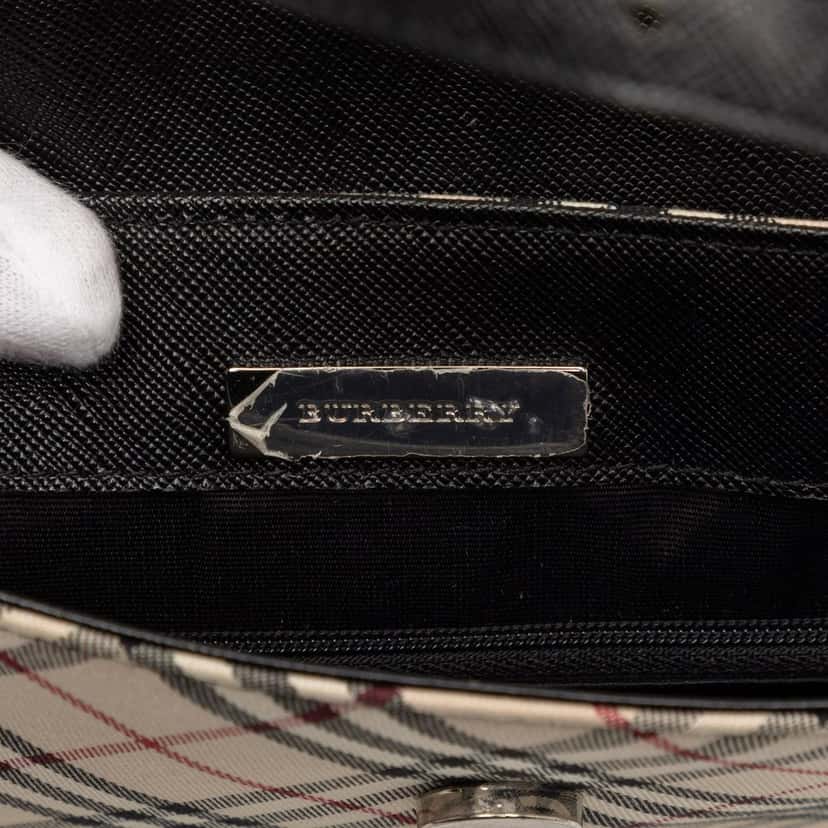 Burberry Nova Check Canvas Crossbody Beige Very good condition - Box View