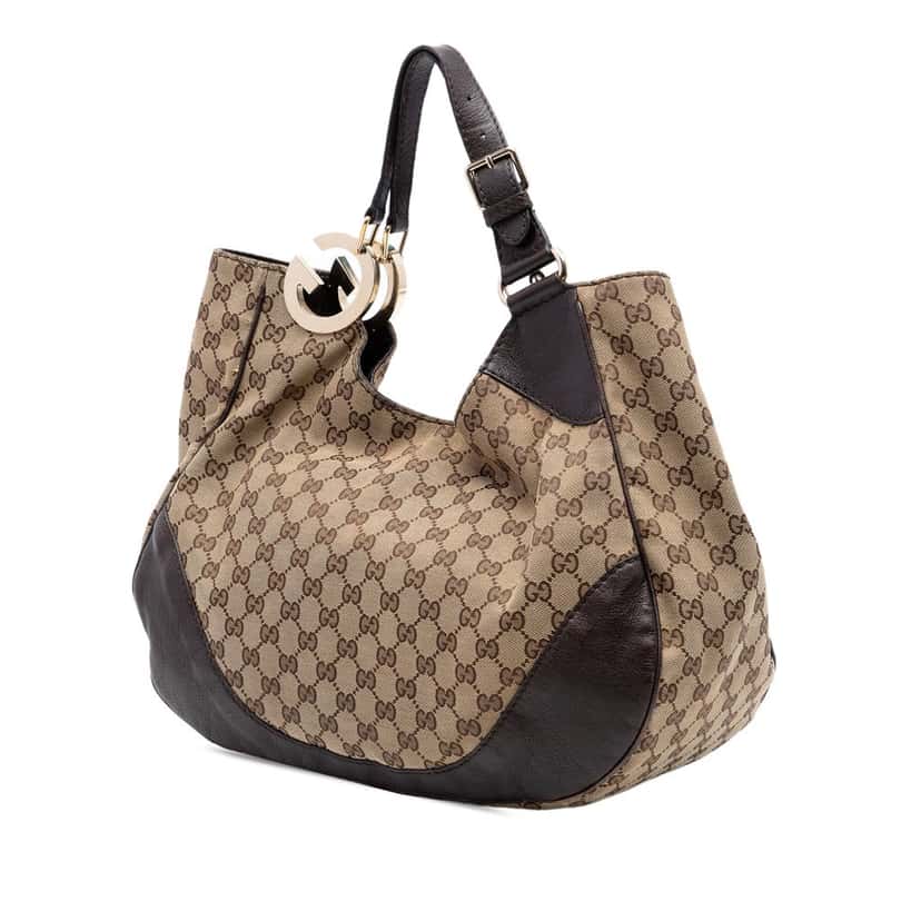 Gucci GG Canvas Charlotte Tote Beige Good condition - Back View