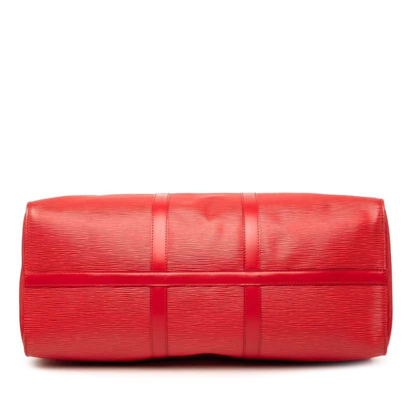 Louis Vuitton Epi Keepall 50 Red Leather Good condition - Inside View