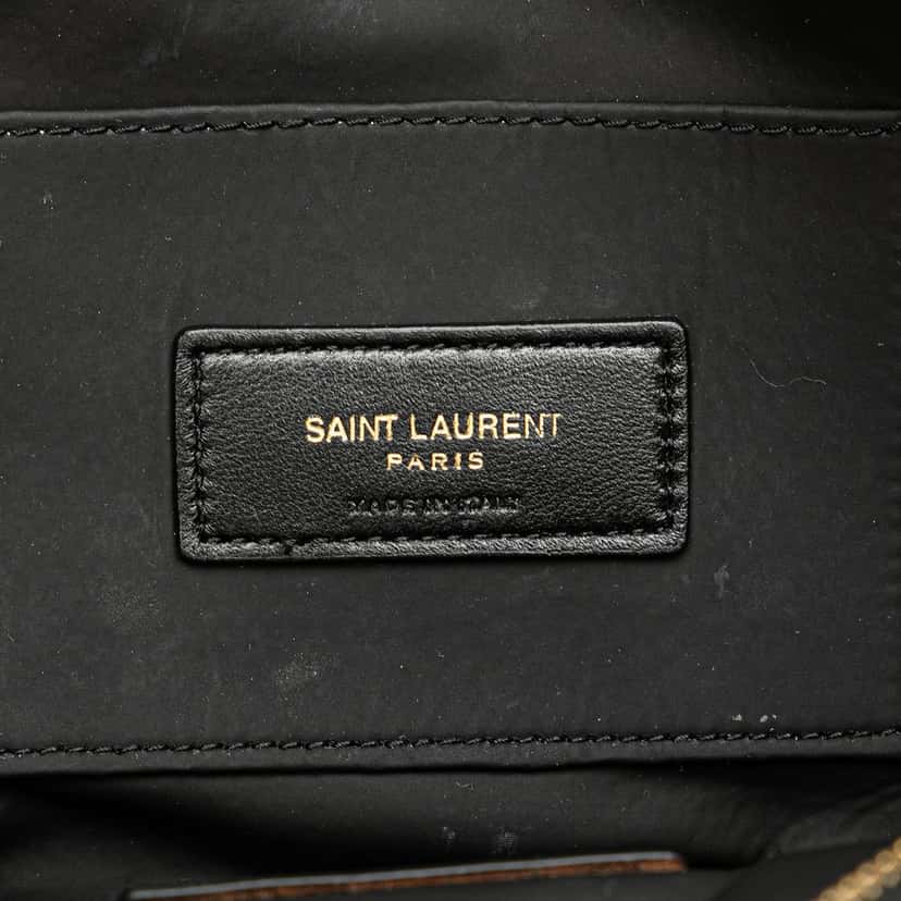 Saint Laurent Quilted Lambskin Lolita Cosmetics Pouch Black Leather Very good condition - Box View