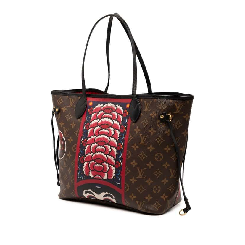Louis Vuitton Monogram Kabuki Neverfull MM Brown Good condition - Back View