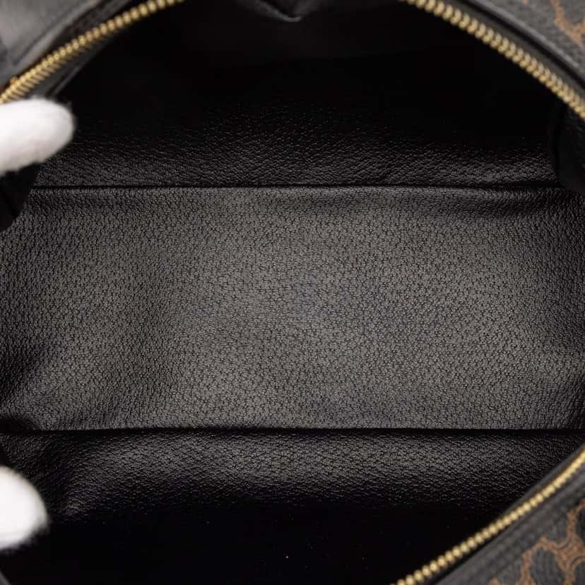 Celine Macadam Coated Canvas Dome Handbag Brown Very good condition - Model View