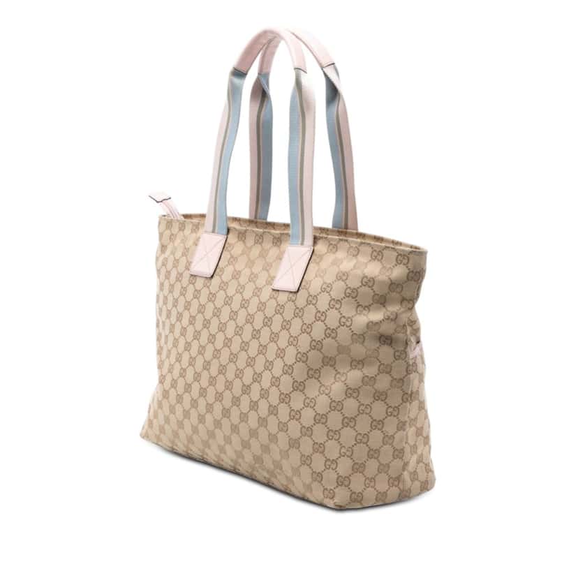 Gucci GG Canvas Web Tote Beige Very good condition - Back View