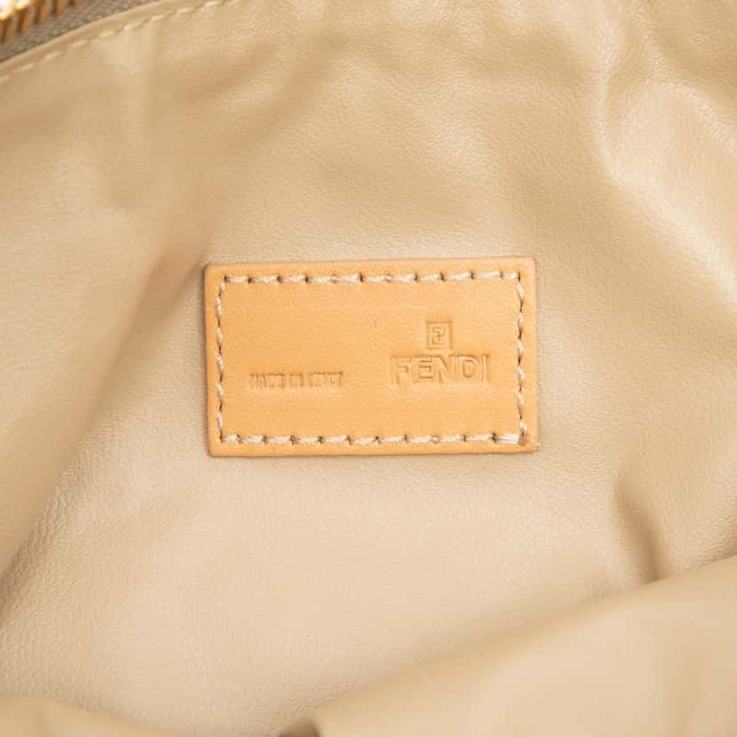 Fendi Zucchino Canvas Handbag Beige Very good condition - Box View
