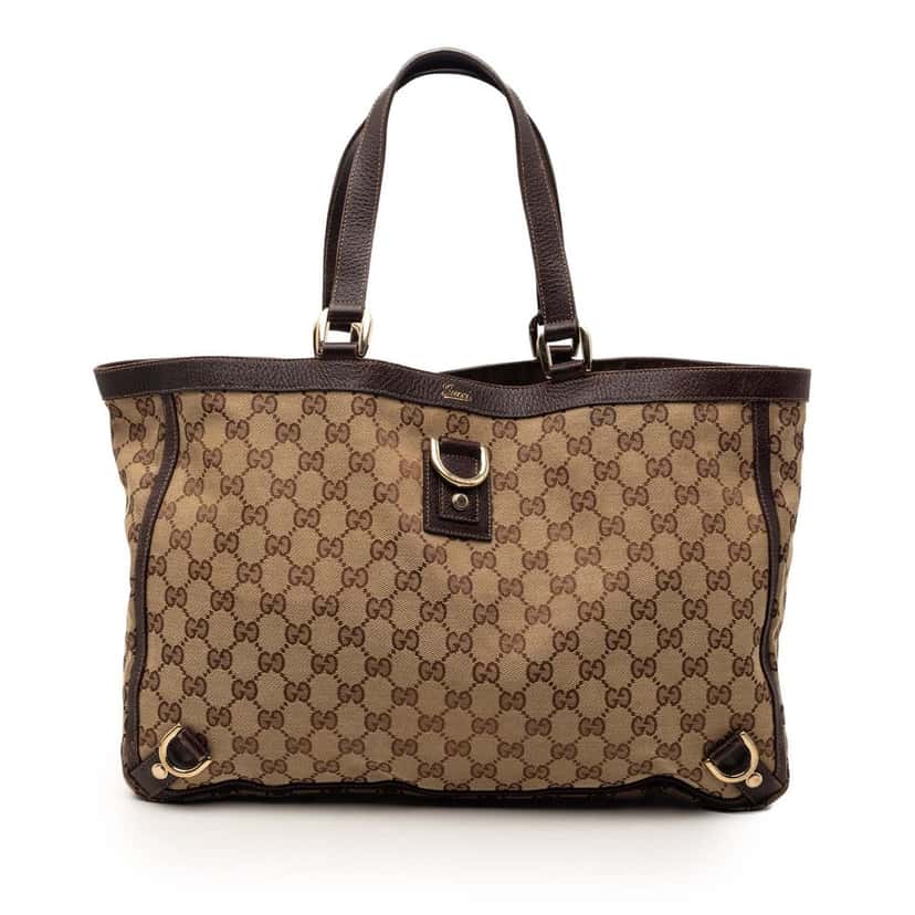 Gucci GG Canvas Abbey D Ring Tote Beige Good condition - Front View