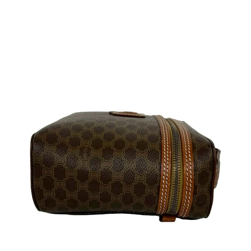 Celine Macadam Coated Canvas Vanity Bag Brown Very good condition - Model View