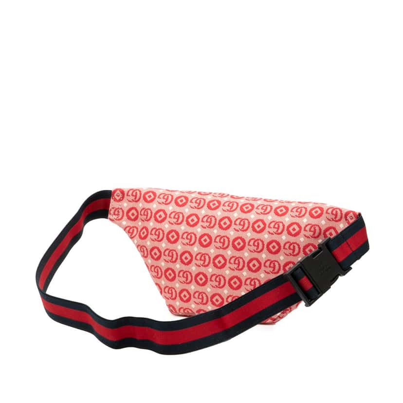 Gucci Kids GG Canvas Stars Web Belt Bag Red Very good condition - Back View