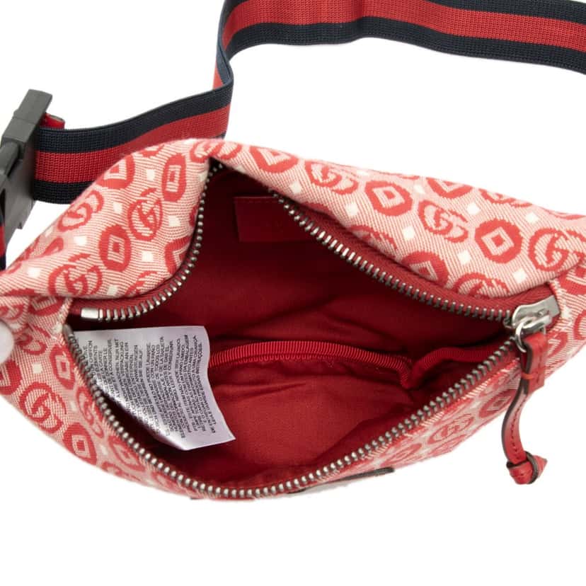 Gucci Kids GG Canvas Stars Web Belt Bag Red Very good condition - Model View