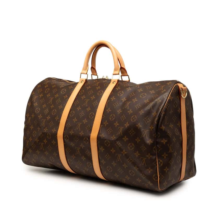 Louis Vuitton Monogram Keepall Bandouliere 50 Brown Very good condition - Back View