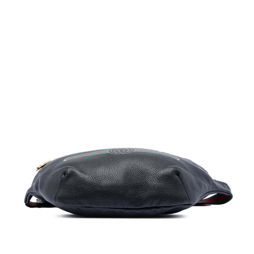 Gucci Leather Logo Web Belt Bag Black Leather Very good condition - Inside View