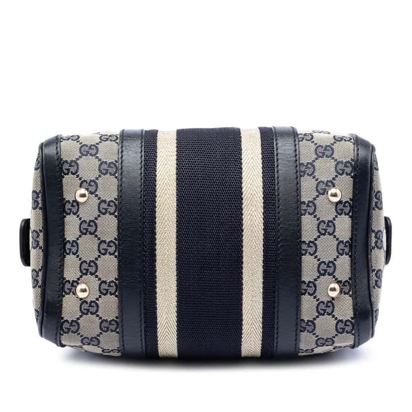 Gucci Small GG Canvas Web Joy Boston Bag Beige Very good condition - Inside View