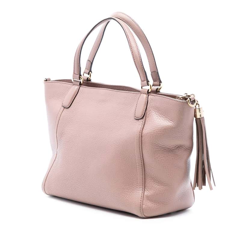 Gucci Small Calfskin Soho Cellarius Satchel Pink Leather Very good condition - Back View