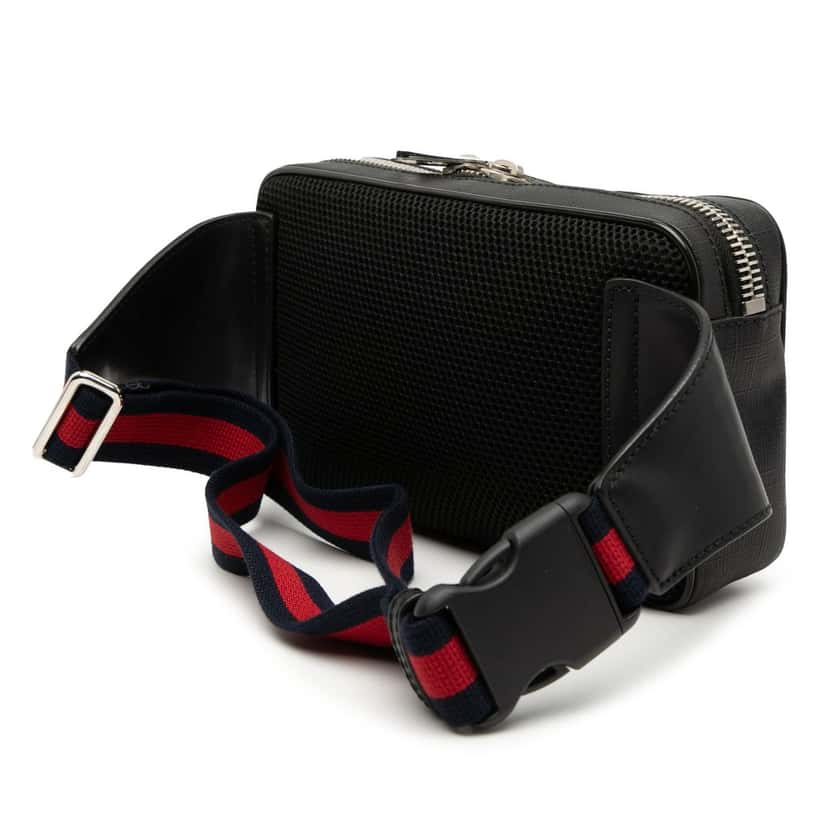 Gucci Small GG Supreme Web Belt Bag Black Very good condition - Back View