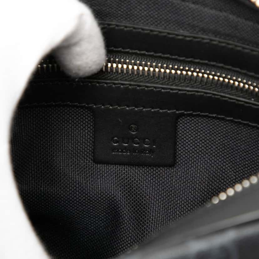 Gucci Small GG Supreme Web Belt Bag Black Very good condition - Box View