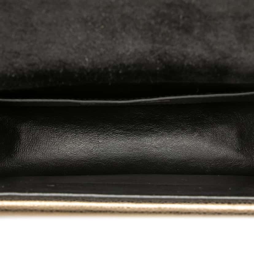 Saint Laurent Medium Metallic Leather Monogram Sulpice Crossbody Brown Leather Very good condition - Model View