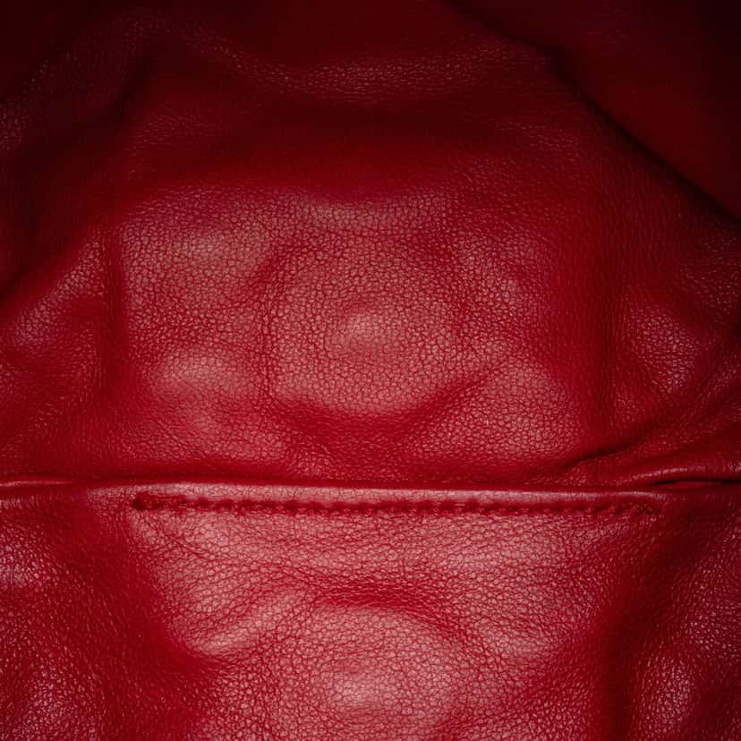 Miu Miu Jeweled Nappa Grommet Starlight Bucket Bag Red Leather Very good condition - Model View