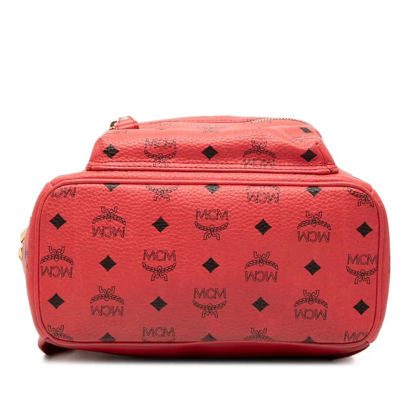 MCM Small Visetos Coated Canvas Stark Backpack Red Very good condition - Inside View