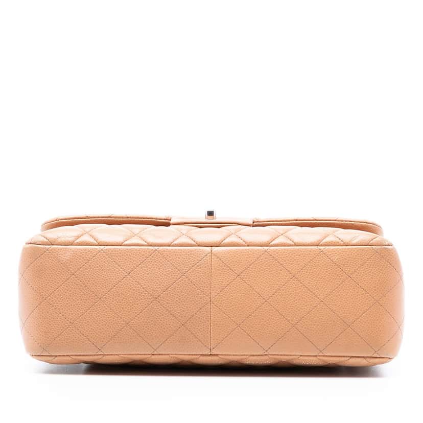 Chanel Jumbo Classic Caviar Double Flap Brown Leather Very good condition - Inside View