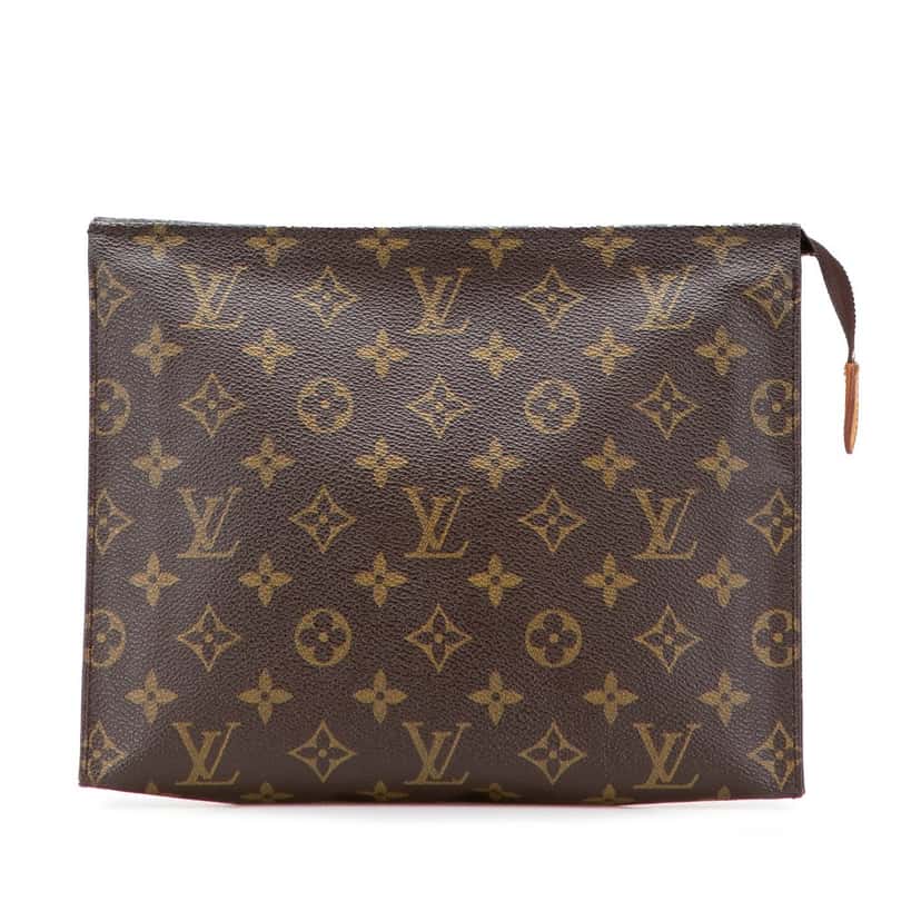 Louis Vuitton Monogram Toiletry Pouch 26 Brown Canvas Good condition - Front View