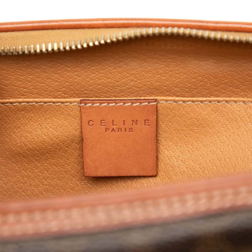 Celine Macadam Coated Canvas Cosmetic Pouch Brown Very good condition - Box View
