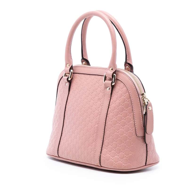 Gucci Mini Microguccissima Dome Satchel Pink Leather Very good condition - Back View