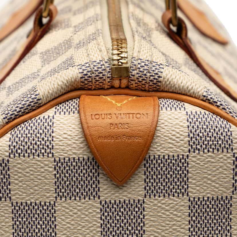Louis Vuitton Damier Azur Speedy 30 White Very good condition - Box View