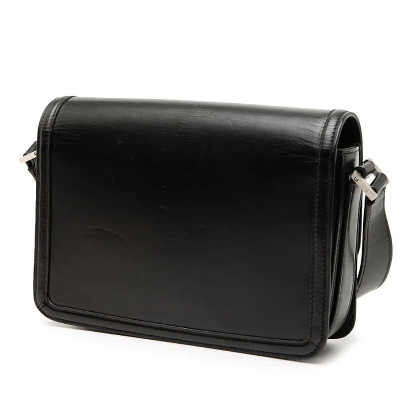 Saint Laurent Medium Calfskin Solferino Satchel In Box Black Leather Very good condition - Back View