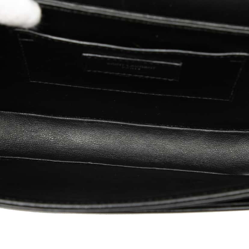 Saint Laurent Medium Calfskin Solferino Satchel In Box Black Leather Very good condition - Model View